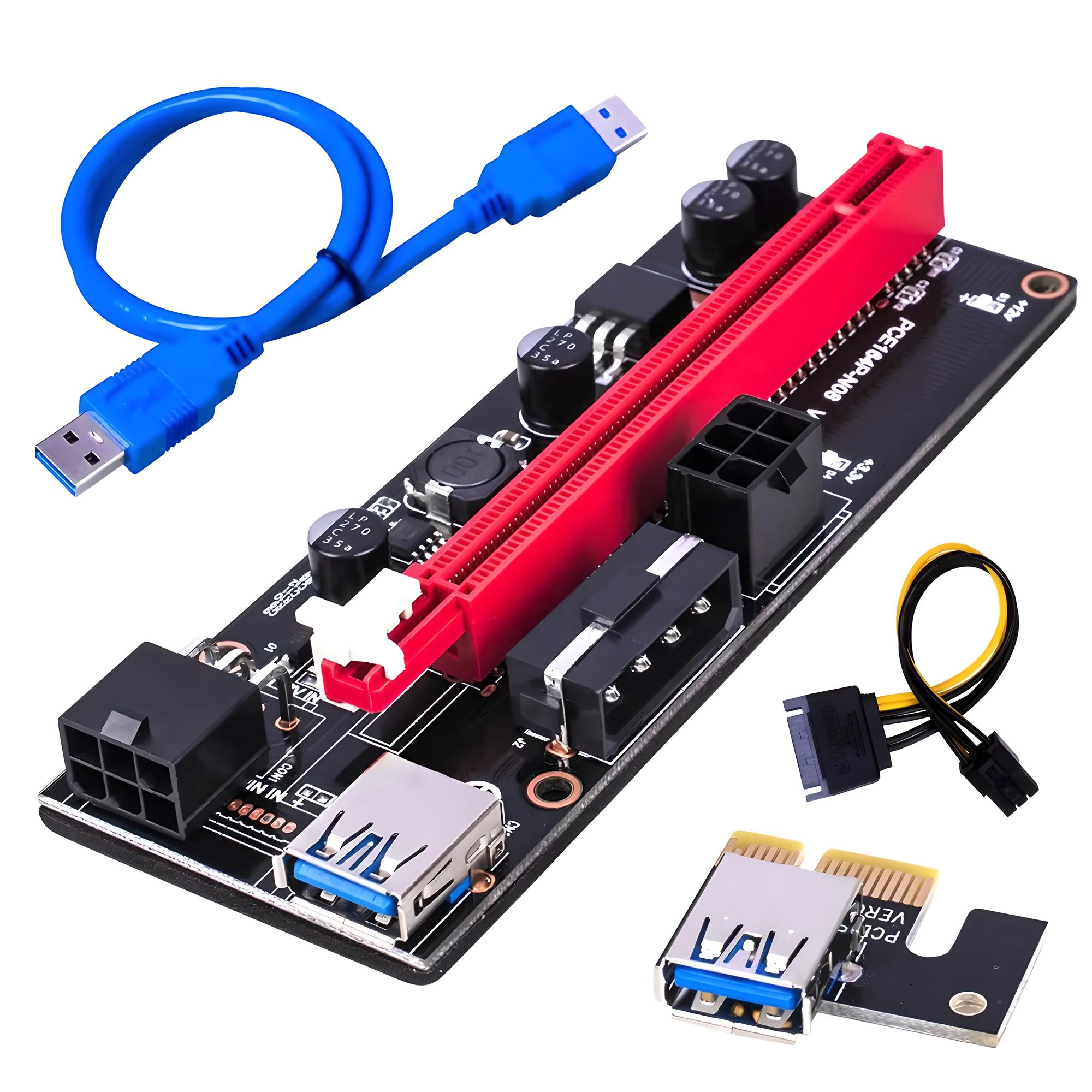 PCI Express Riser 009S Extender Card Adapter 6-Pin